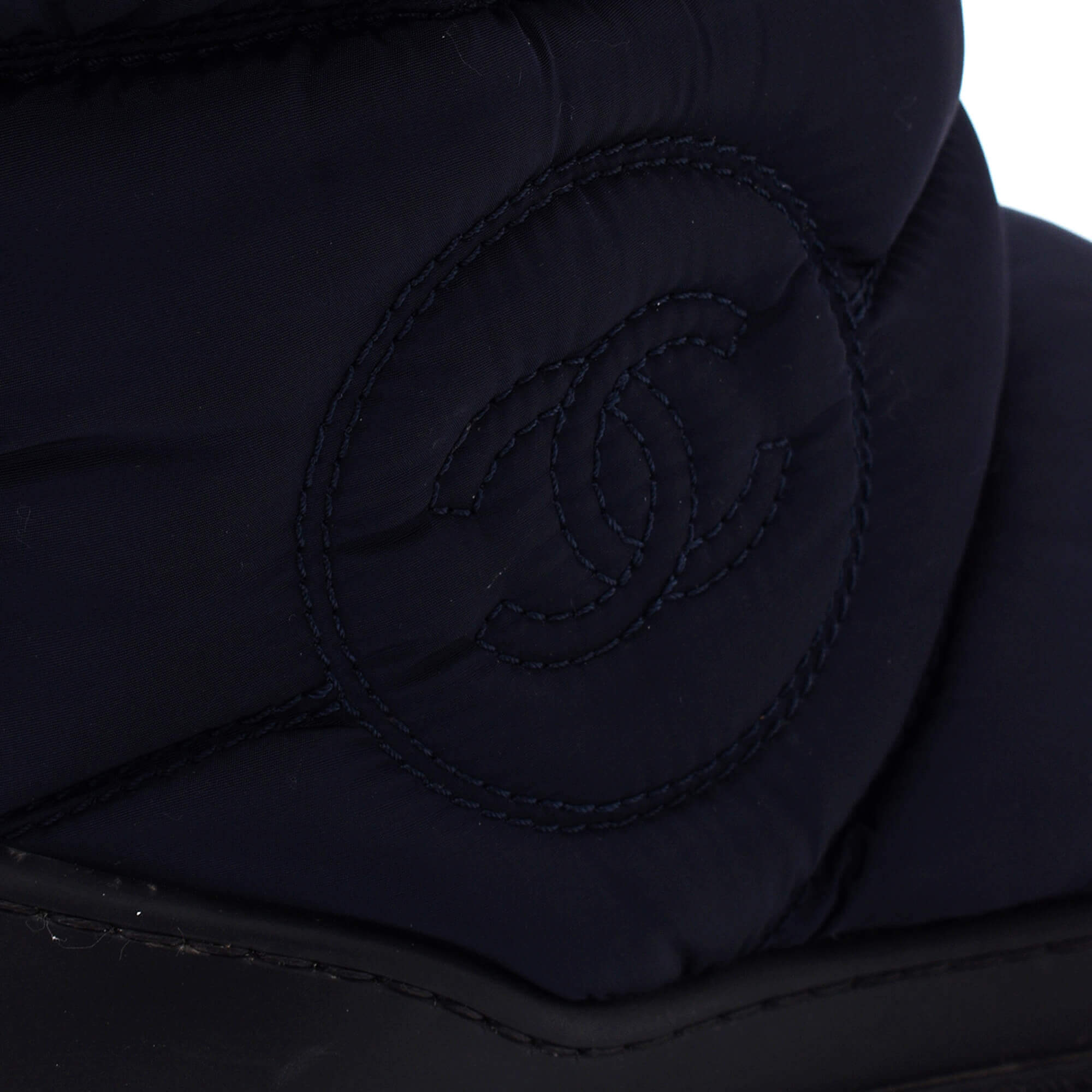 Chanel - Navy Shearling Inside Padded Snow Boots